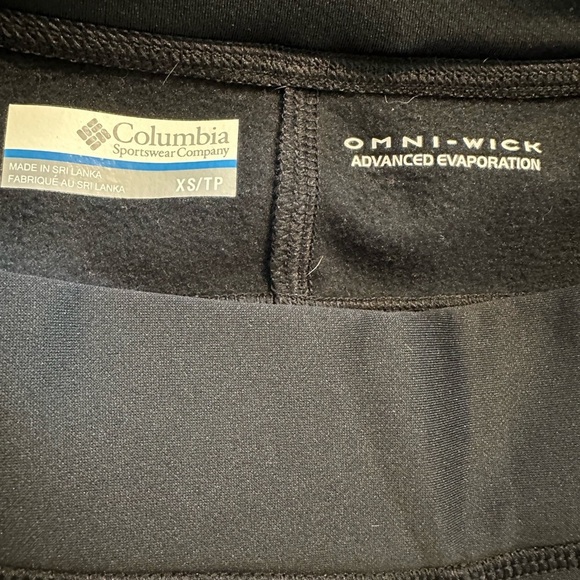Columbia Black Wide Leg Leggings 9” Mid Rise‎ Size X-Small Omni Wick Retro Flare - Picture 5 of 7